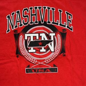 Brisco Nashville TN red teeshirt cotton XL. 100% cotton. Excellent condition.